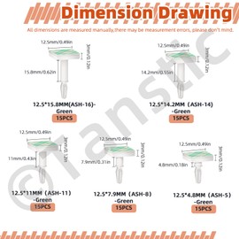 Tanstic 75Pcs 5 Sizes 0.19” 0.31” 0.43” 0.56” 0.62” Sticky PCB Spacer Supporting Height Adhesive Insulated Standoffs Adhesive Standoffs for PCB PC Board