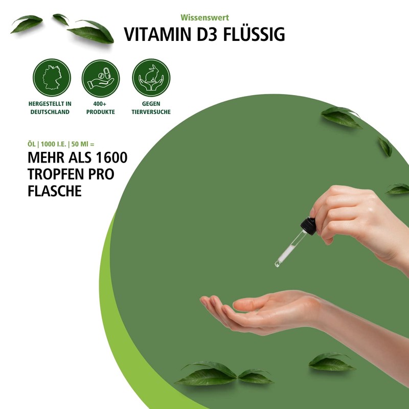 Liquid Vitamin D3 – 1000 IU per drop – 50ml