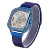 FORSINING Stainless Steel Strap Waterproof Hollow Automatic Mechanical Men WatchBlue