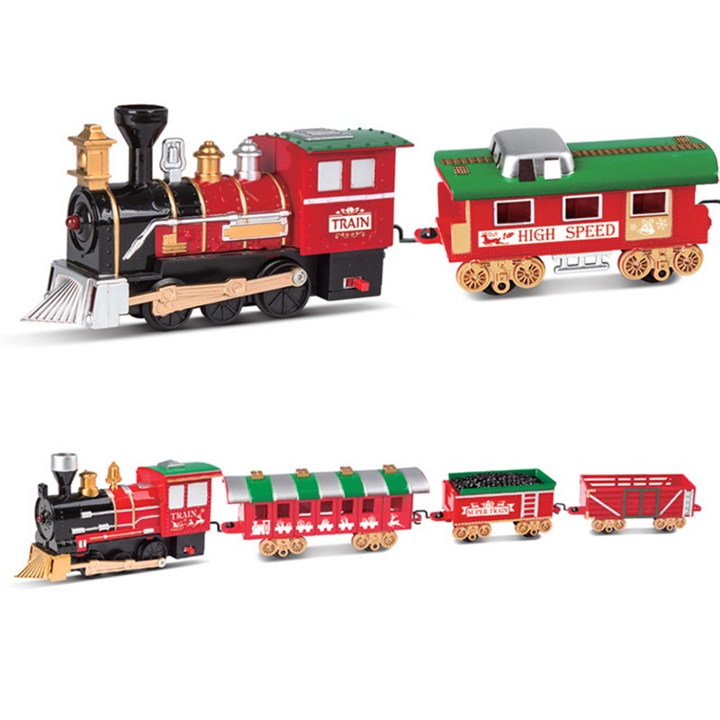 Christmas Train Set for Children Electric Train with Music and