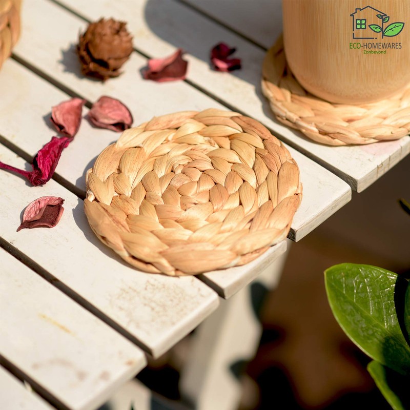 Seagrass Coasters | Durable Handmade Water Hyacinth Coaster Set of