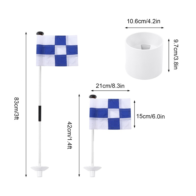 Golf Flagpole Portable 3 Feet Golf Flag Pole Flag Hole