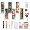 FREEBLOSS 6 Set Cross Stitch Bookmark Kits Fox Bookshelf Pattern