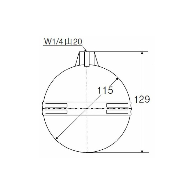 SANEI V41-84-115 Toilet Parts Poly Ball Float for Ball Taps,