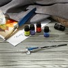 Vintage Feather Dip Pen with Ink 4 Nibs Set School