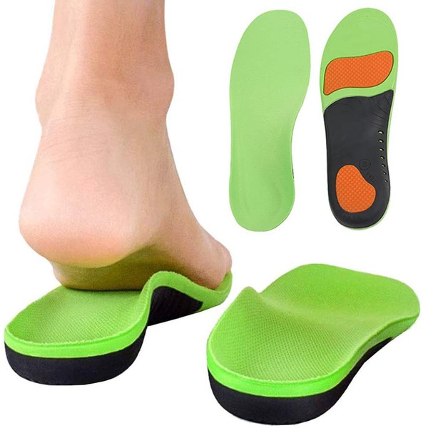 Bacophy Kids Orthotic Arch Support Insoles, Plantar Fasciitis Cushioning Shoe Inserts, Shock Absorption Velvet Surfaces Deep Heel Cup Chinldren Inner Soles for Flat Feet, Feet Heel Pain Relief