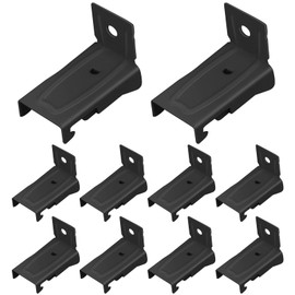 Curtain Track Brackets, Curtain Track Wall Mounting Hardware Black Curtain Track Accessories(10 Pack)