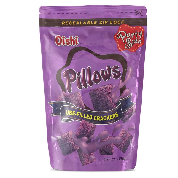 Oishi Pillows Ube Filled Crackers,5.29 Ounce Pack of 4