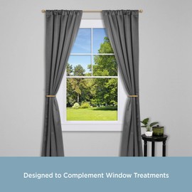 Kenney Gallery - Soportes Decorativos para Cortinas y Cortinas, Juego de 2 Unidades, latón