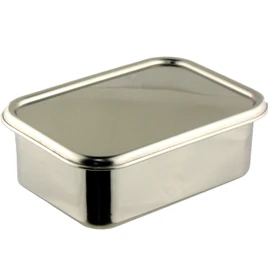 Nagao Tsubame Sanjo Deep Type Organized Bat Set, 8.9 inches (22.5 cm), With Lid, Square Storage Container, 18-8 Stainless Steel, No. 4, Made in Japan