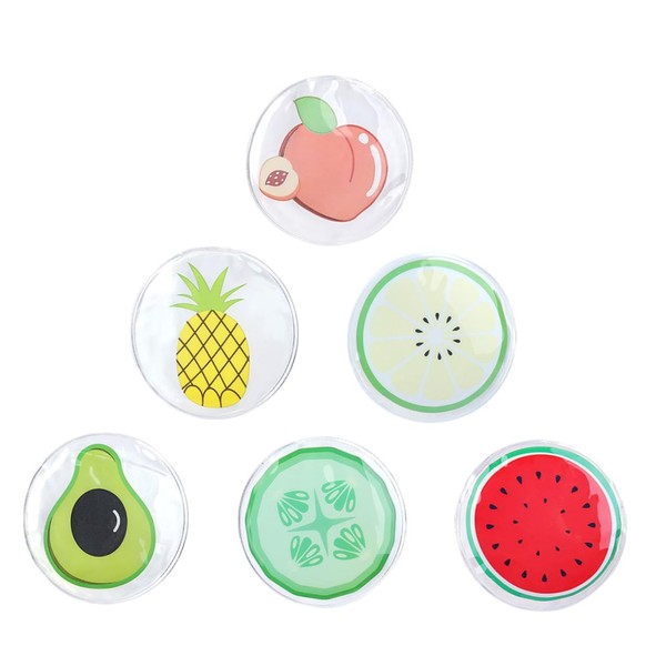 TOVINANNA 6pcs Cooling Eye Patch Fruit Eye Mask Sleep Pad