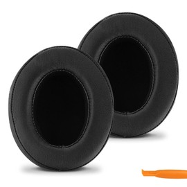 Geekria Memory Foam Earpads Replacement for Audio-Technica ATH-M10, ATH-M20x, ATH-M30x, ATH-M40x, ATH-M50x and Other Over-Ear Headphones Ear Cups Cushion/Earpad Repair Parts (Black)
