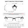TERAISE Reading Glasses Clip On Magnifiers for Eyeglasses, Blue Light