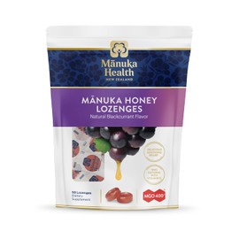 Manuka Health Manuka Health, MGO 400+ Manuka Honey Lozenges with Blackcurrant, 58 lozenges, 8.8 oz, 100% Natural with Vitamin C