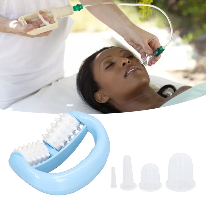 Facial Roller Silicone Cupping Device Detoxification Suction Cupping Cups Wheel