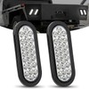 Nilight 6Inch Oval Trailer Tail Light 2PCS White 24LED Back