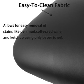 TAKE UR SEAT® Economical Multi-Purpose Medical Spa Chair Stool with Adjustable seat and Back Height. Advanced Fabric seat Cover is Easy to Clean. Bell Glides (Table Height Black)