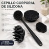 Juego de 4 cepillos exfoliantes multifuncionales de silicona: diseño de