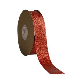 Meseey Glitter Ribbon 7/8 Inch x 25 Yards Sparkle Ribbon for Homecoming Mums Wrapping, DIY Crafts, Wreaths, Tree Ornaments, Wedding Parties, Home Decoration (Red)
