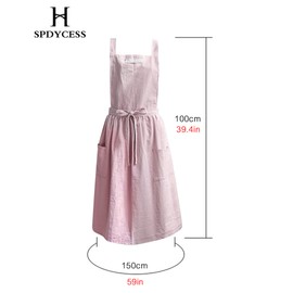 Spdycess soft cotton kitchen cooking apron with cross back: for cooking catering work commercial restaurant