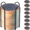 Wood Coasters for Drinks Set of 8, Minacun Absorbent Coaster,