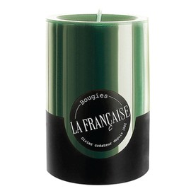 Bougies La Francaise - Pillar Candle - Made in Tunisia, Green Color, +/- 50-Hour Burn Time - 2.76 x ‎3.94 inches