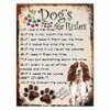 Shawprint MY DOG'S RULES RETRO STYLE METAL TIN SIGN/PLAQUE (427DRS)