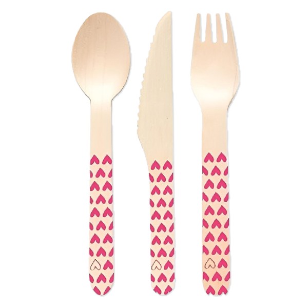 Perfect Stix-Sucre Shop Sucre Hearts Set-36 Wooden Cutlery Set with