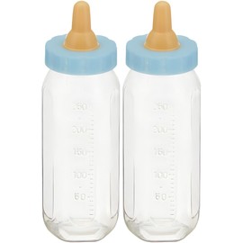 Blue Fillable Baby Bottle Favor - 5" (2 Ct.) - Adorable & Versatile Event Keepsakes - Perfect for Baby Showers, Gender Reveals, and Special Occasions