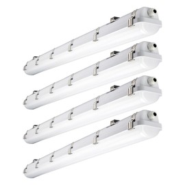 Amptonica 4FT LED Vapor Tight Light, 40W 5200lm(100W Eq.) Vapor Proof Light Fixture, 5000K Waterproof Shop Light for Car Wash, Carport, Walk in Freezer, Parking Garage, ETL List 4-Pack…