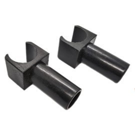 ComsenMed Wheelchair Seat Rail Guide,Fits 7/8 Inch Tubing,Steel Standard wheelschairs and Transport Chairs Common Parts,Replacement Parts seat Rail guide-19mm Diameter(1Pair,Black)