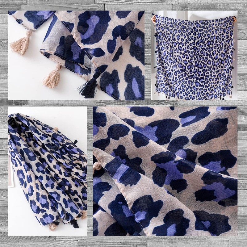Rex Standard SM022 Women's Scarf, Stole, Leopard Print, Large, Casual,,