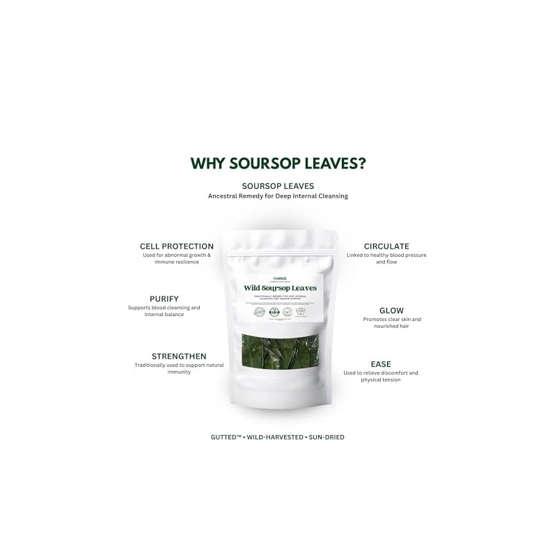 Wild Soursop Leaves – 100% Natural | Sun-Dried Herbal Tea
