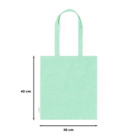 Genérico Set of 10 Recycled Natural Cotton Bags with Long Handles, 38 x 42 cm, Jute Bag, Load Capacity up to 8 kg, assorted colours