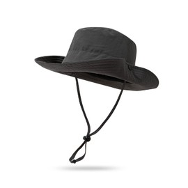 Clakllie Wide Brim Boonie Hat Waterproof Sun Bucket Hats Casual Hunting Hiking Fishing Hats Breathable Safari Beach Hats,Gray