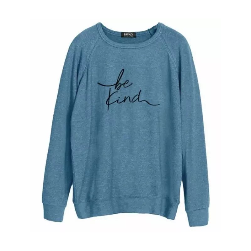 Buffalo David Bitton Blue Be Kind Comfy Long Sleeve Top