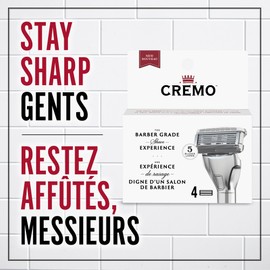 Cremo 4 ct Razor Blades | Razor Blades Refills, Razor Blades for Men, Shaving Blades for Men, Cremo Razor Blades Refill, 5 Blade Razor Men,