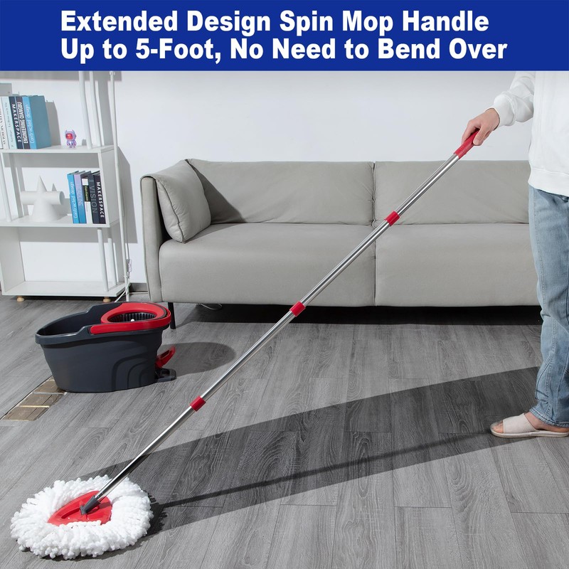 Spin Mop Replacement Handle Compatible with O Cedar Mop Replace