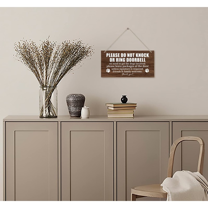 Please Do Not Disturb Wooden Plaque Decor, Hanging Home Decor