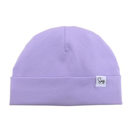 Sugarmelon Lightweight Jersey Beanie Hat for Newborn Baby Boys Girls Silky Satin Lined Hats Bonnet Toddler Infant Little Kids Beanies Caps (6-24M,Orig Lavender)