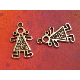 Unbranded 30 Girl Female Baby Child Young Charms Silver Metal Baby Shower Favors Charm