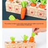 Wooden Pull Carrot Game Number Fine Motor Skill Toy Matching