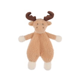 Apricot Lamb Cuddly Toy Reindeer for Babies, Baby Blanket Plush Reindeer, Cuddly Blanket for Baby, Swaddle Toy, Gift for Newborns