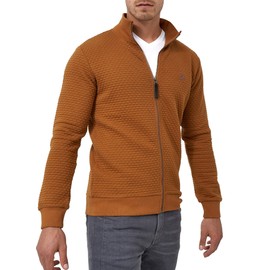 Indicode Men's Bermie Sweat Jacket with Stand-Up Collar Cardigan Men's Jacket Sweater Men, Rubber