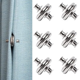 LEMONSTONE 6 Pairs of Magnets for Curtains, Magnetic Tiebacks, Curtain Magnet, Magnetic Tieback Magnet, Magnet for Curtains, Curtain Weights, Magnetic Tiebacks for Curtains, Curtain Tiebacks Magnet