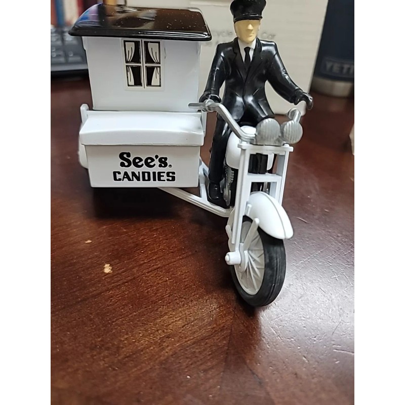 Vintage Sees Candy Diecast Harley Motorcycle And Sidecar. New. 75th