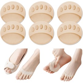 Esshogo 8 Paar Vorfußpads, Mittelfußpads für Frauen und Männer, orthopädische Plantarpads zum Schutz von Schuhen und Füßen Orthopädisches Fußpolster (fleischfarben)