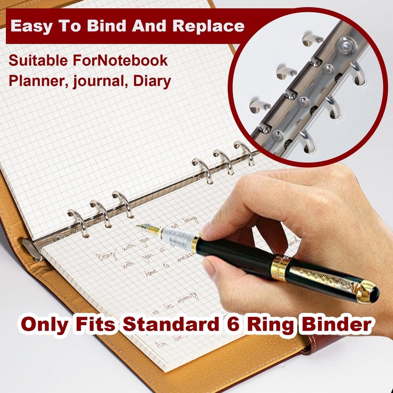 KINETOX 1 Pack Ring Binder A5 Refillable 60 Sheets Paper