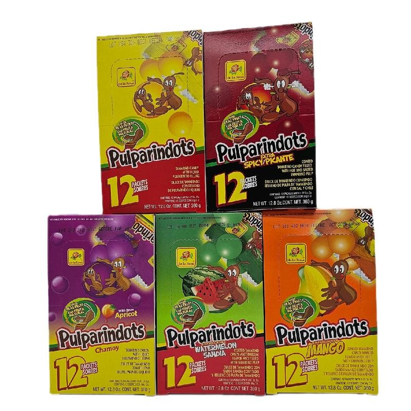 Pulparindots - coated tamarind candy filled with hot and salted