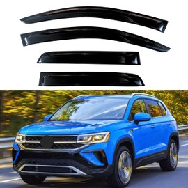 KPY KPY Window Visor Compatible with Volkswagen (VW) Taos 2021-2024, 4PC Rain Guard Side Window Vent Deflectors Tape-On Style, 2021 2022 2023 2024